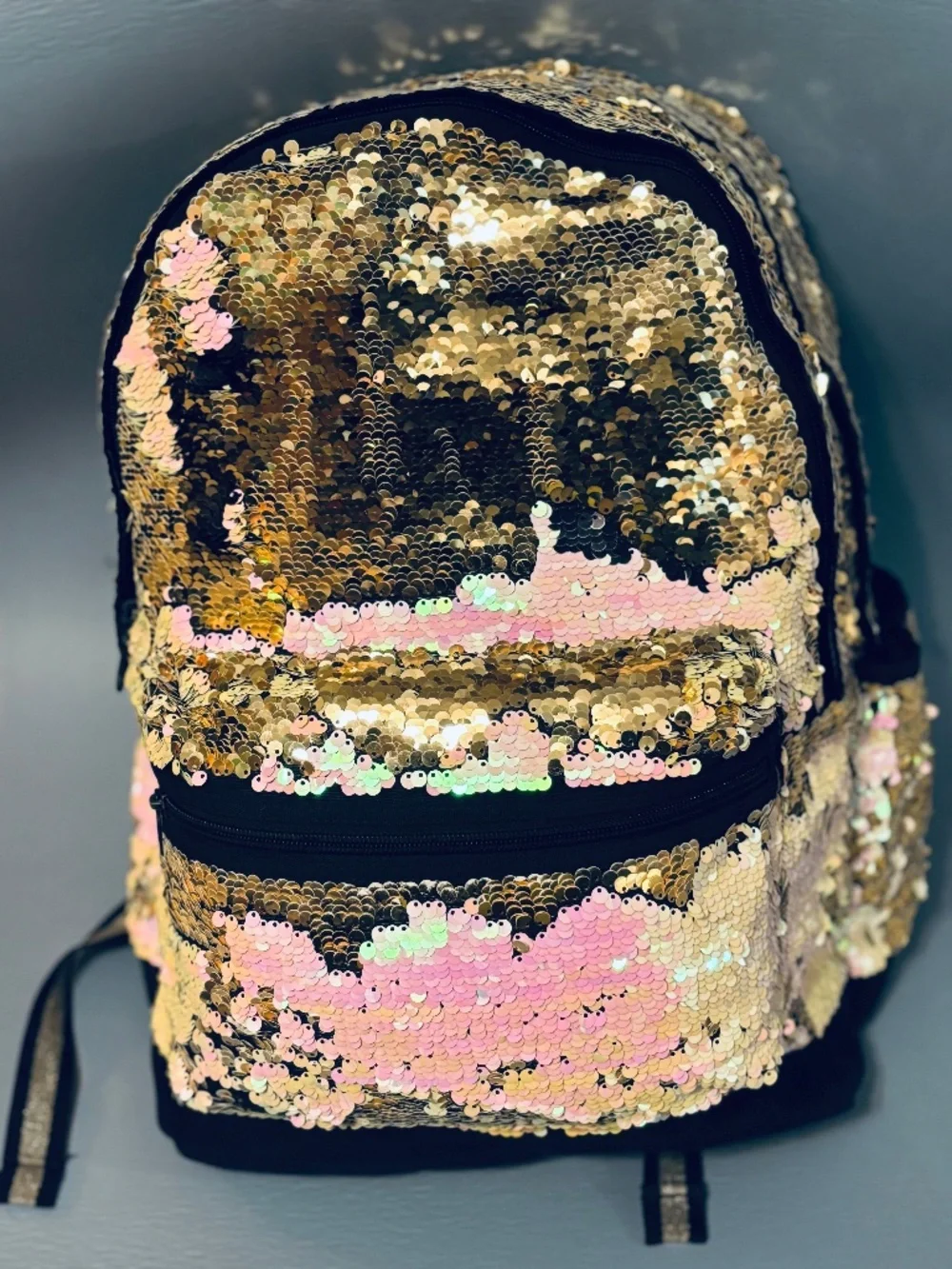 Pink Victoria’s Secret Iridescent Backpack With Laptop Pocket